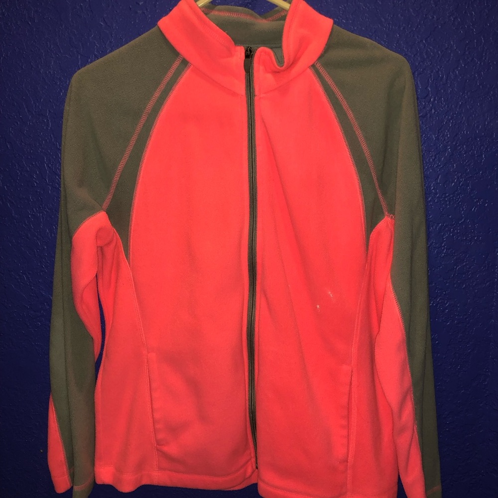 Tek gear pink and gray zip up jacket
